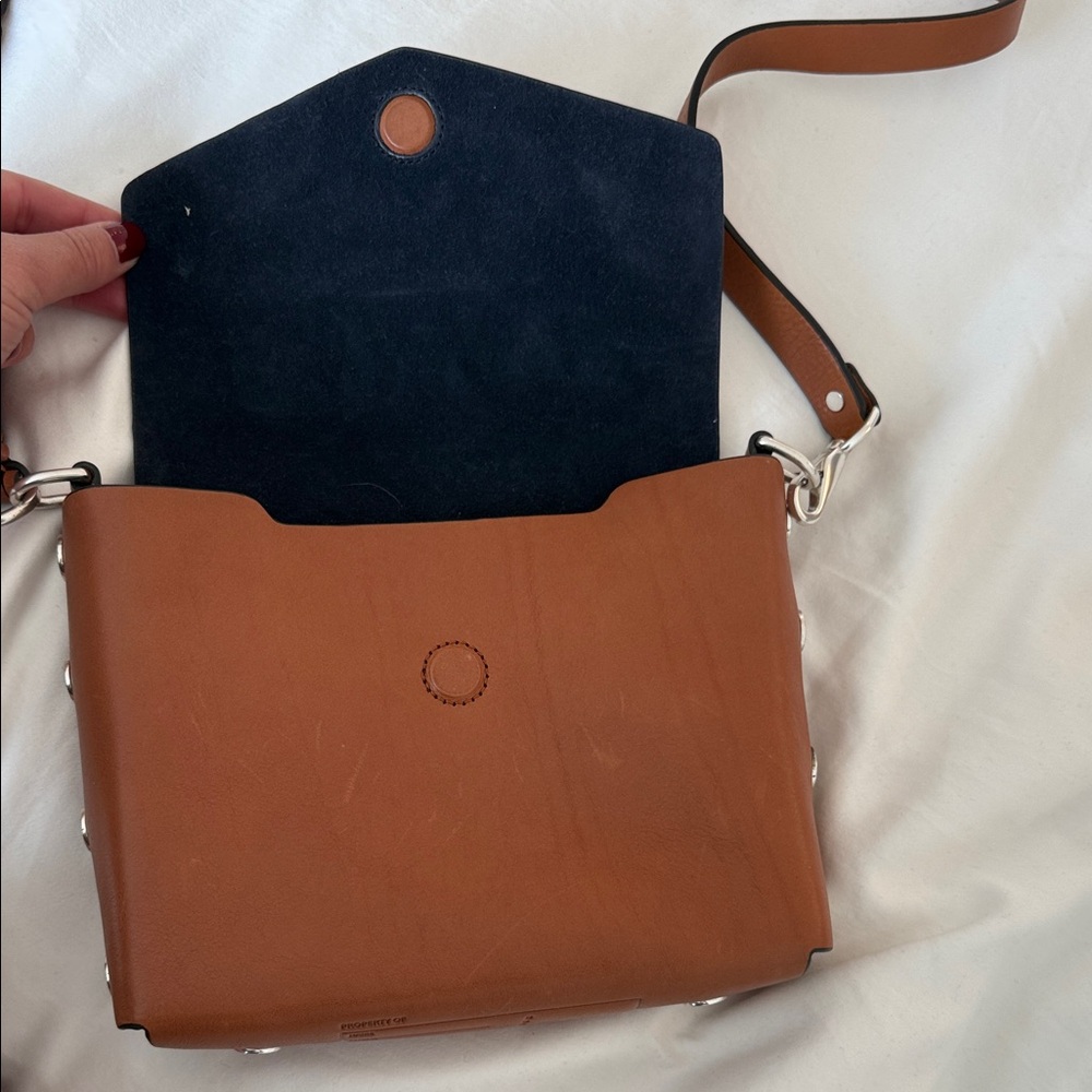 rag & bone Tan Leather Braided-Strap Crossbody - Picture 2 of 5